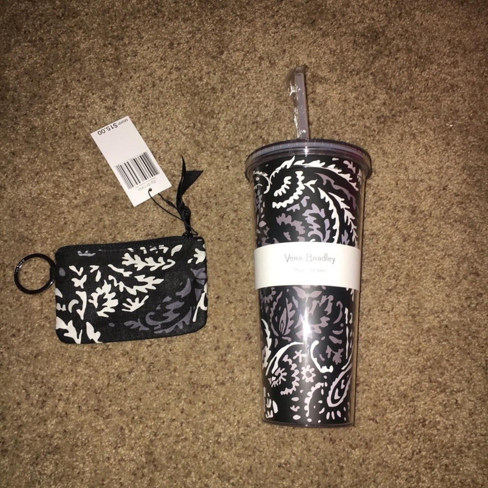 Vera Bradley Tumbler, card holder, and lanyard